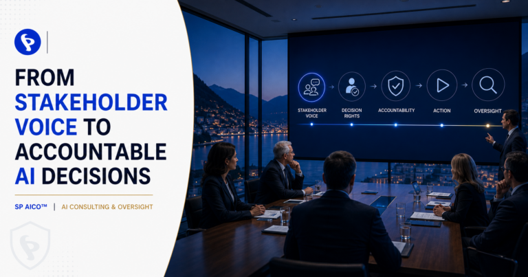 Stakeholder engagement in AI governance leading to accountable decisions